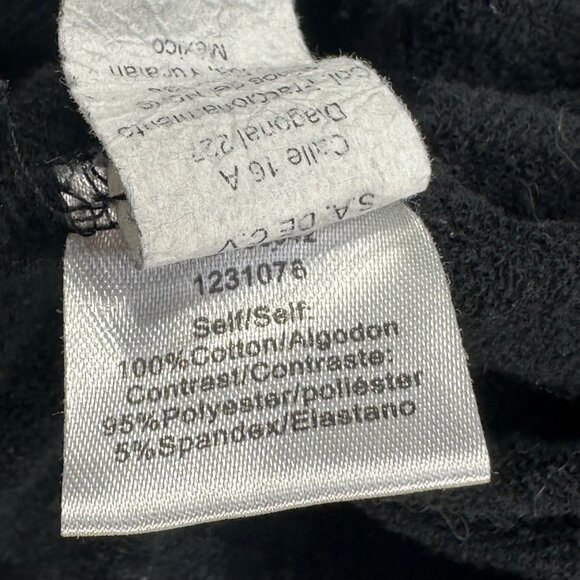 Wet Seal Women's Size Medium Hoodie Distressed Black Preowned - Picture 5 of 13